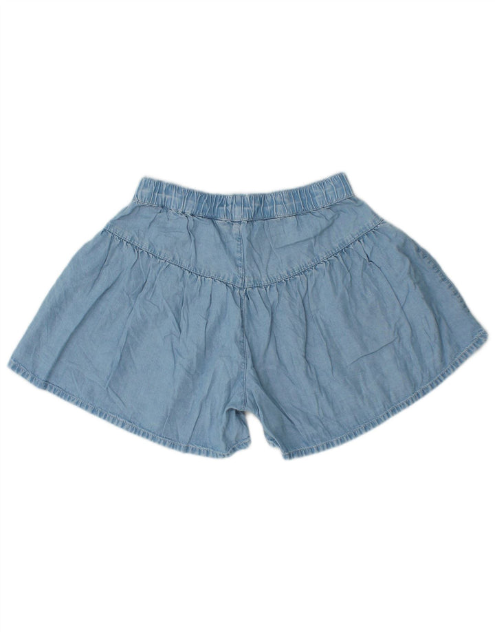 BENETTON Short décontracté pour fille 11-12 ans 2XL W28 Bleu Lyocell