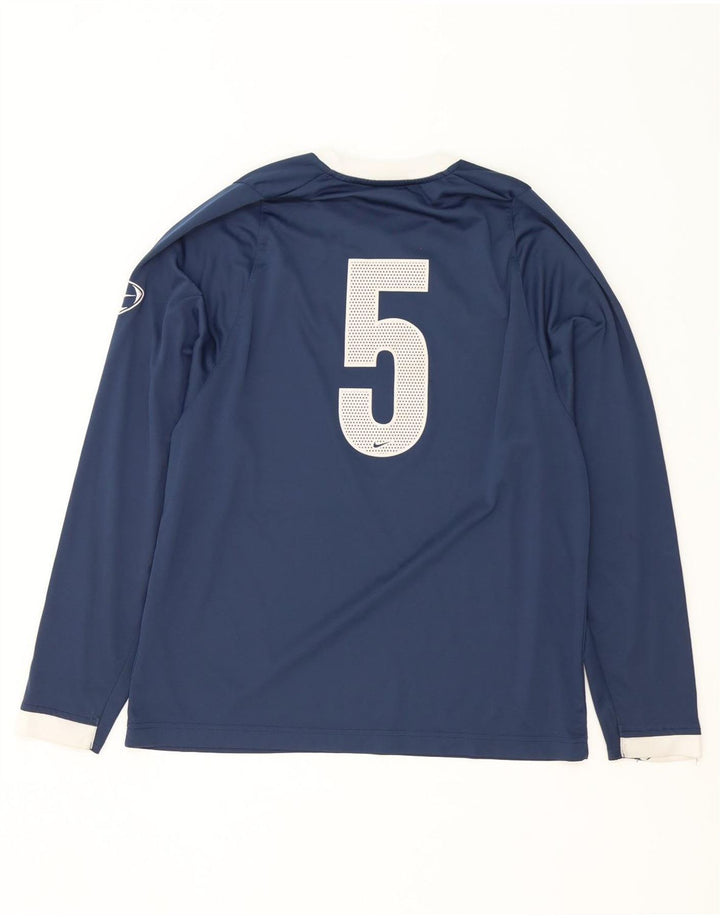 Nike Haut graphique à manches longues pour hommes UK 39/41 Bleu marine moyen Polyester