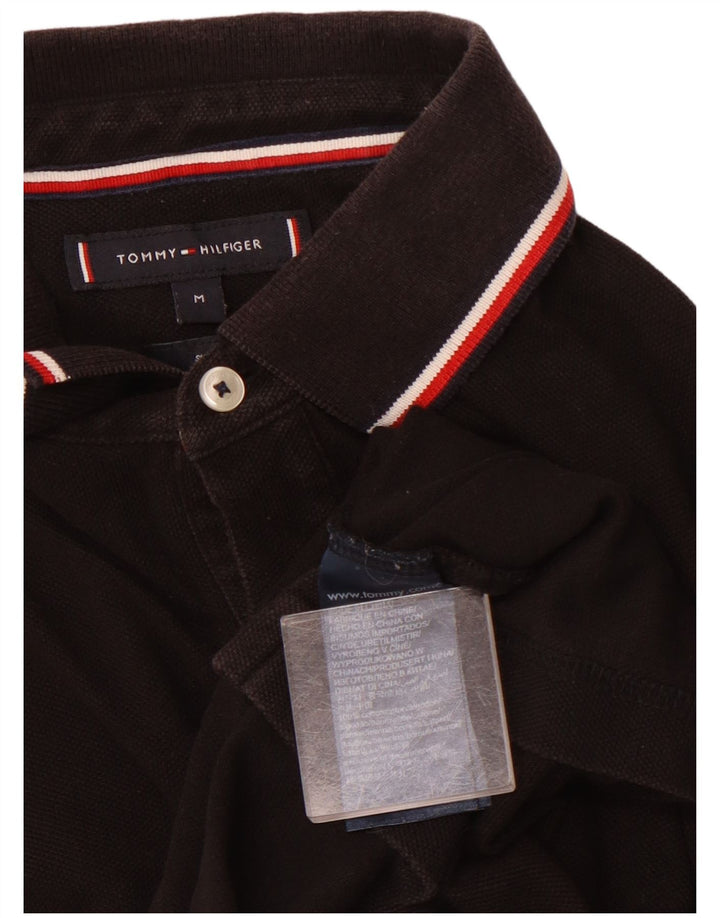 TOMMY HILFIGER Polo Slim Fit Homme Coton Noir Moyen