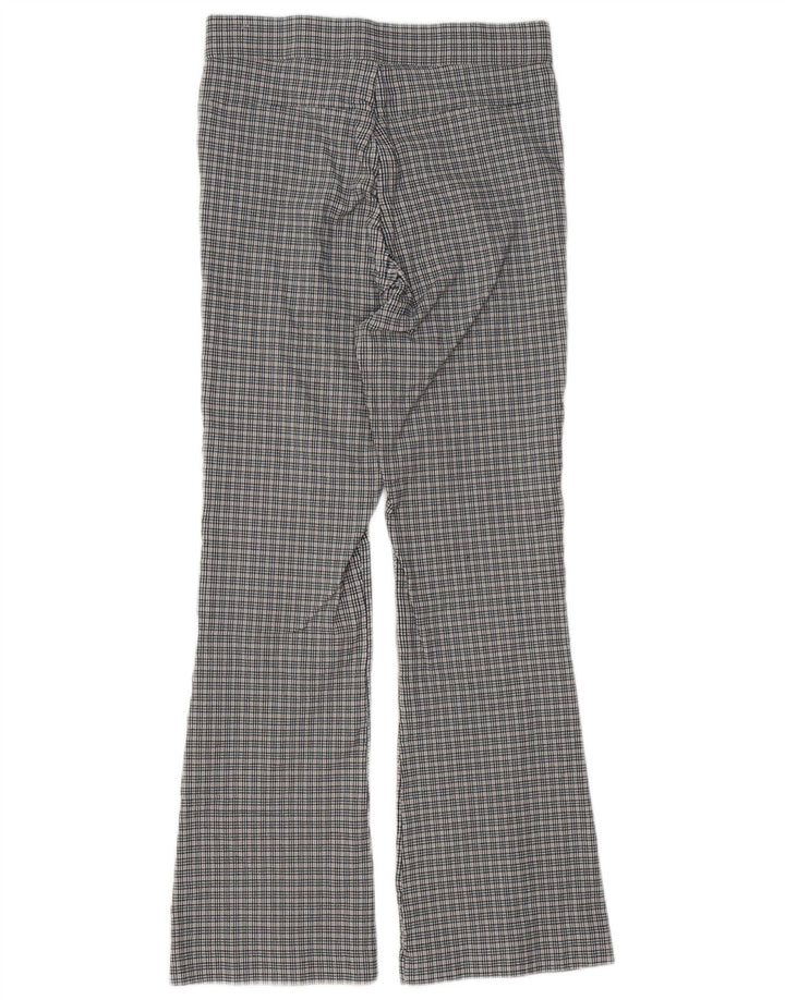 Pantalon décontracté bootcut femme Zara moyen W28 L26 gris pied-de-poule viscose