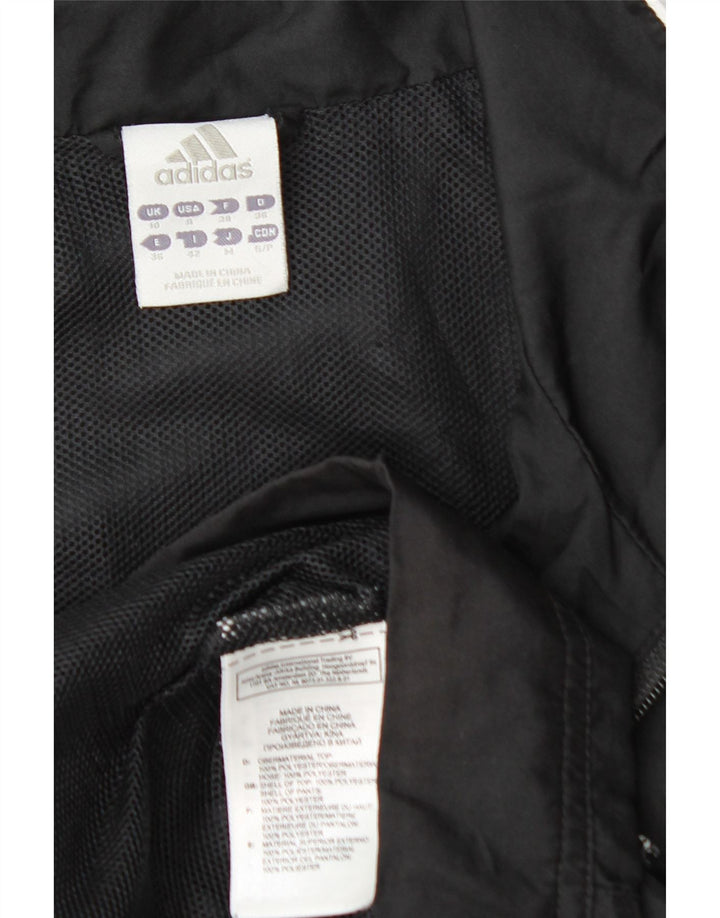 ADIDAS Veste de survêtement pour femme UK 10 Petit Noir Polyester