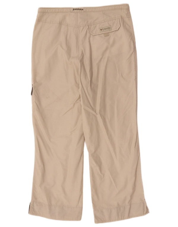 Columbia Pantalon court cargo à jambe large pour femme Petit W27 L24 Coton beige