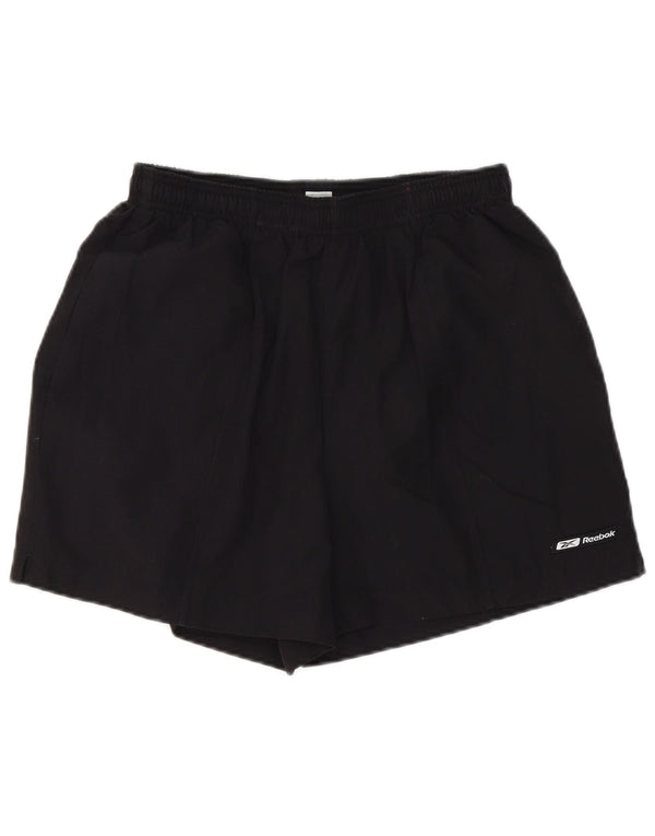 Reebok Short de Sport Homme Noir Moyen Polyester