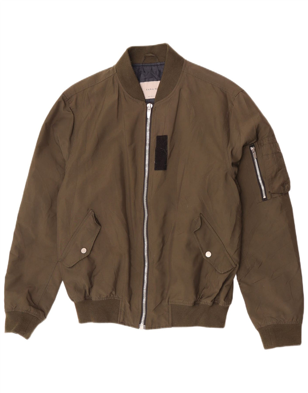 Zara Bomber Jacket Homme UK 40 Large Kaki