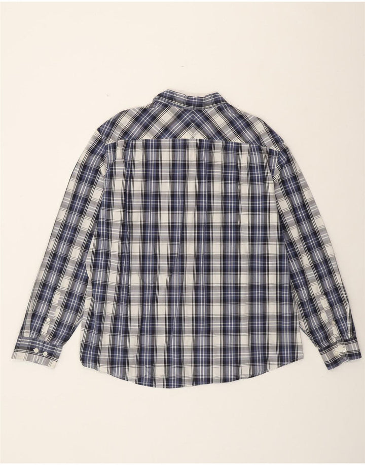 DOCKERS Chemise Homme 2XL Bleu Marine Carreaux Coton