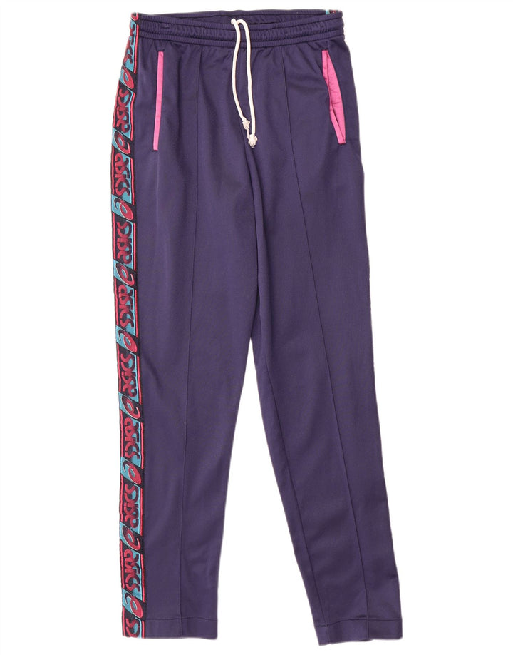 ASICS Pantalon de survêtement graphique pour femme IT 46 Large Bleu Marine Polyamide