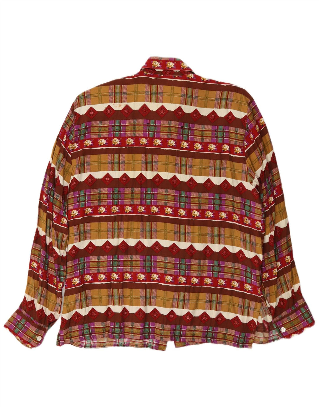 Chemise Femme Vintage IT 46 Grand Géométrique Multicolore