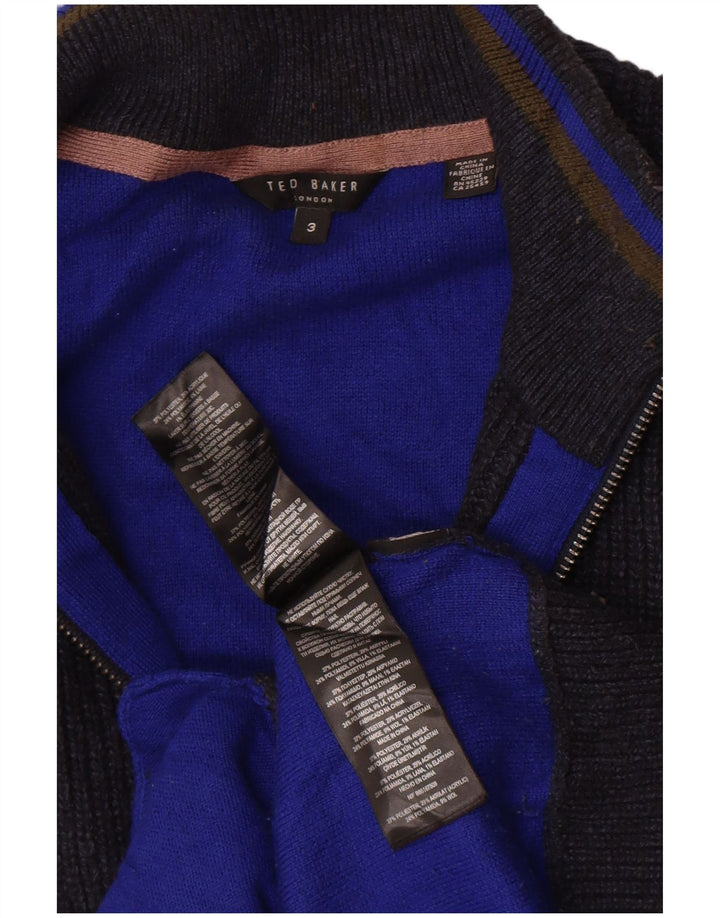 Ted Baker Cardigan pour homme Taille 3 Bleu marine moyen Polyester