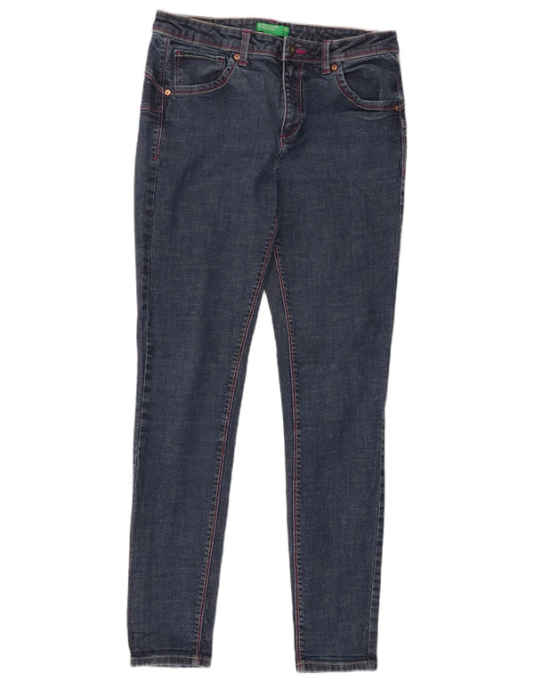 Benetton Jean Skinny Femme W31 L30 Bleu Marine Coton