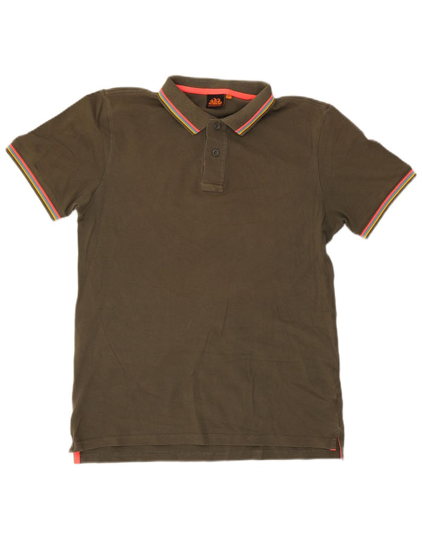 Sundek Polo Homme Grand Coton Rayé Kaki
