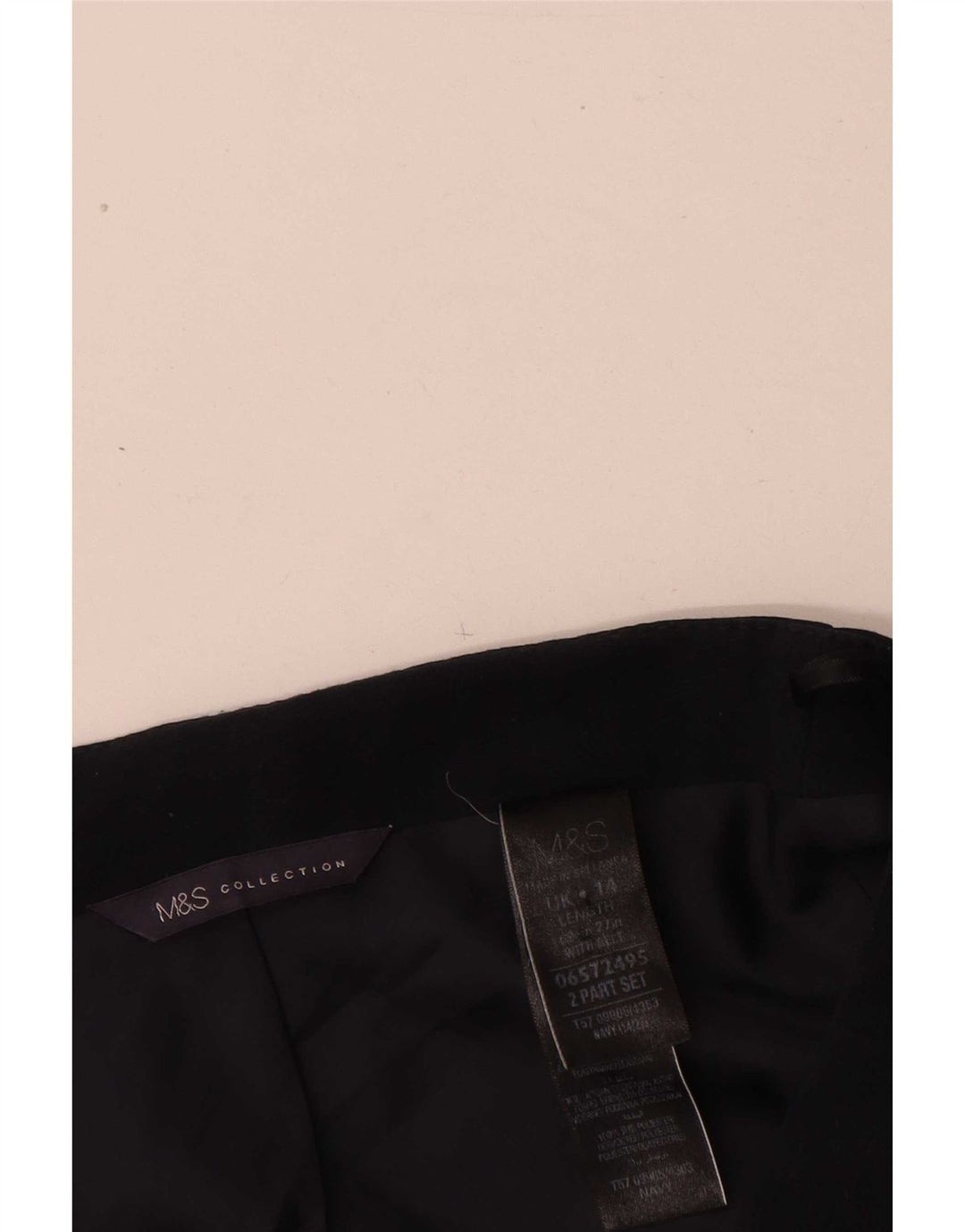 Marks & Spencer Jupe crayon pour femme UK 14 Large W32 Bleu marine Polyester
