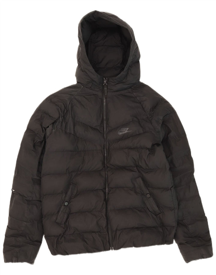 Nike Veste matelassée à capuche pour garçon 13-14 ans XL Noir Polyester