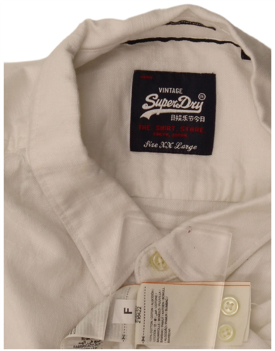 Superdry Chemise Homme 2XL Coton Blanc