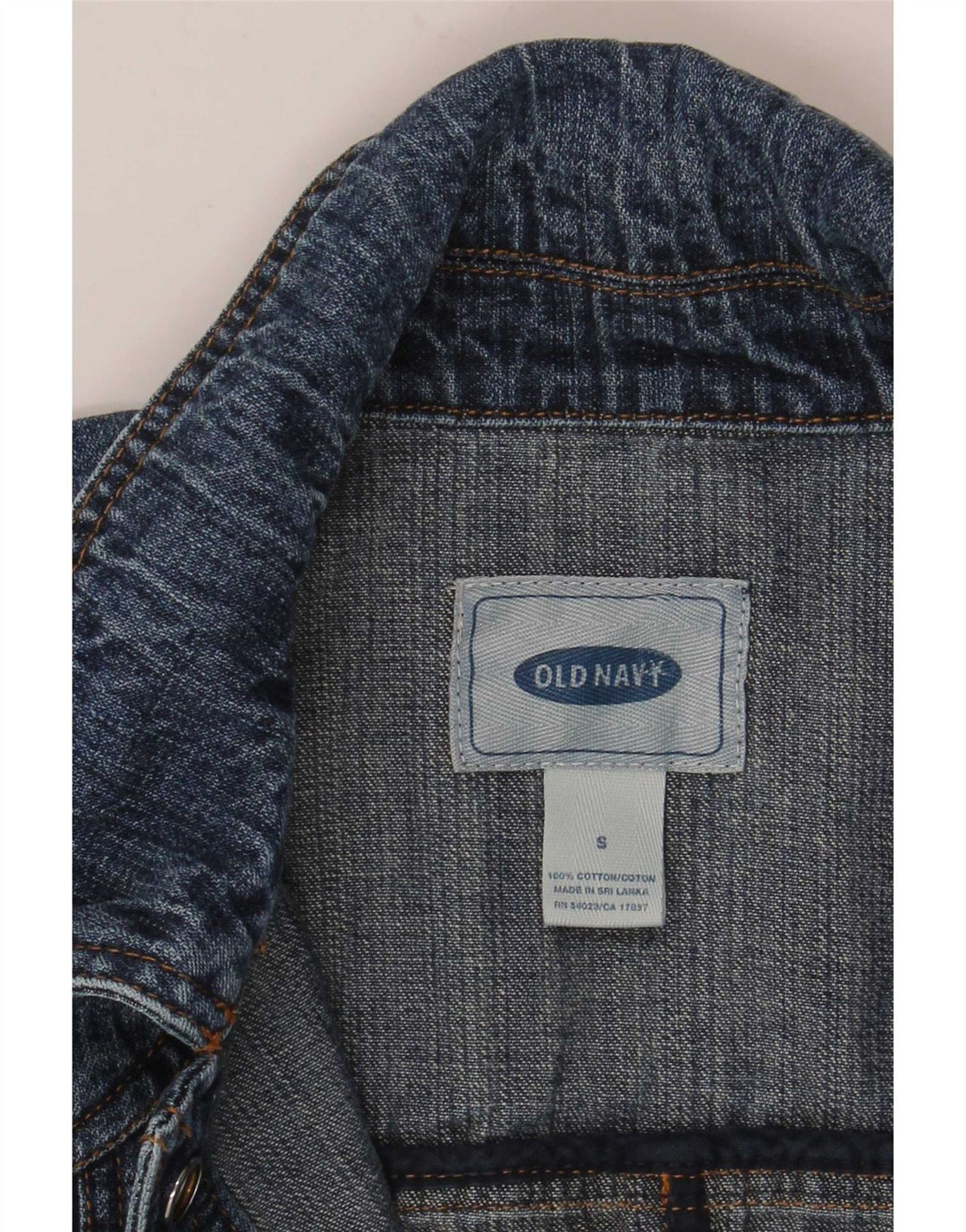 Old Navy Veste en jean pour femme UK 10 Petit coton bleu