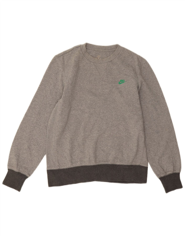 Nike Sweat-shirt pour homme UK 38/40 Gris moyen chiné en coton