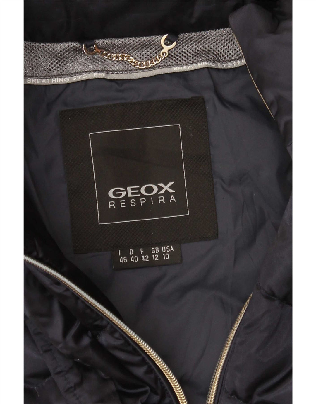 Geox Manteau matelassé Respira pour femme UK 12 Bleu marine moyen