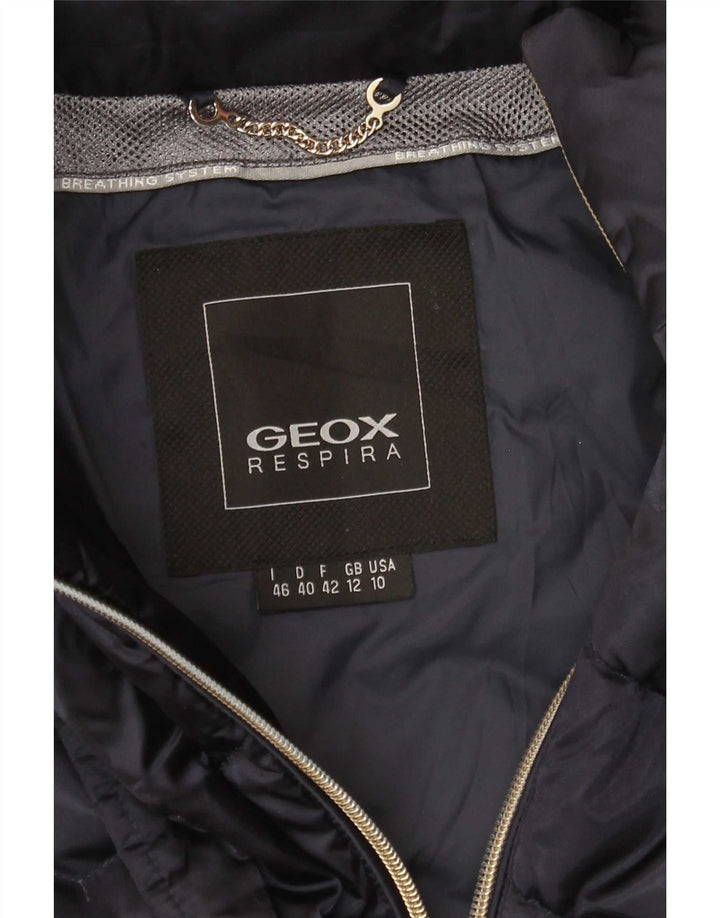 Geox Manteau matelassé Respira pour femme UK 12 Bleu marine moyen