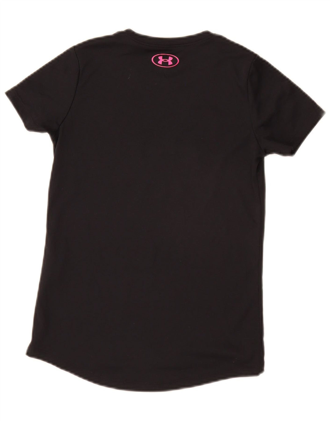 Under Armour Girls Graphic T-Shirt Top 9-10 ans Noir Moyen Polyester