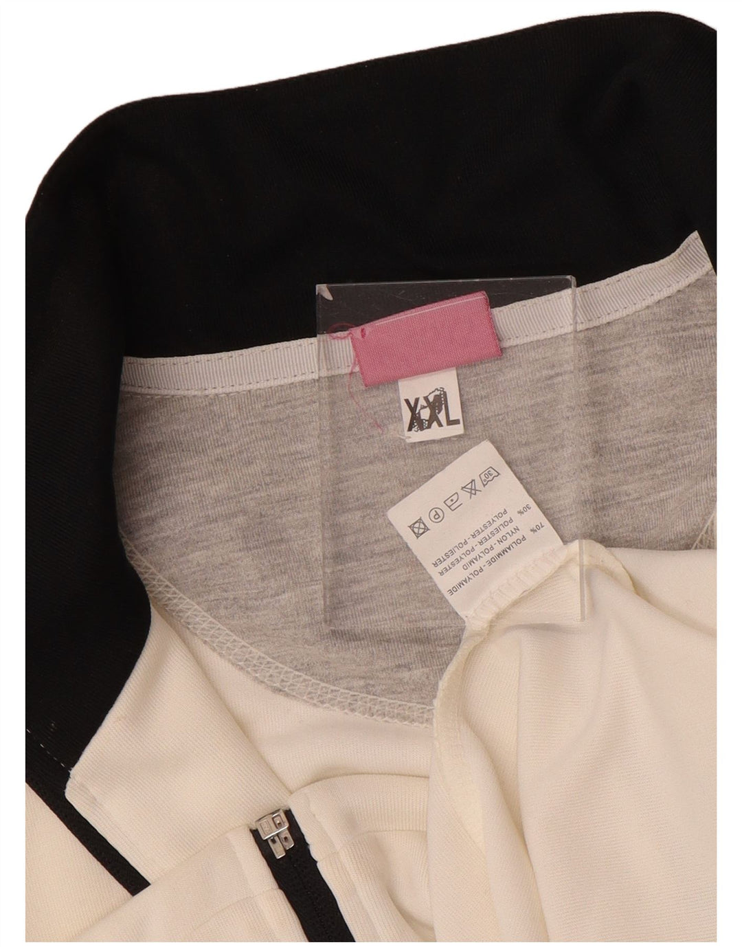 Asics Veste de survêtement pour femme UK 20 2XL Blanc Colorblock Nylon