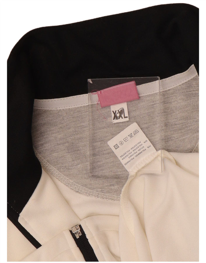 Asics Veste de survêtement pour femme UK 20 2XL Blanc Colorblock Nylon