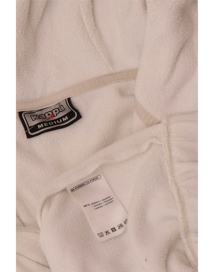 Kappa Pull Polaire à Capuche Graphique Homme Blanc Moyen Polyester Colorblock