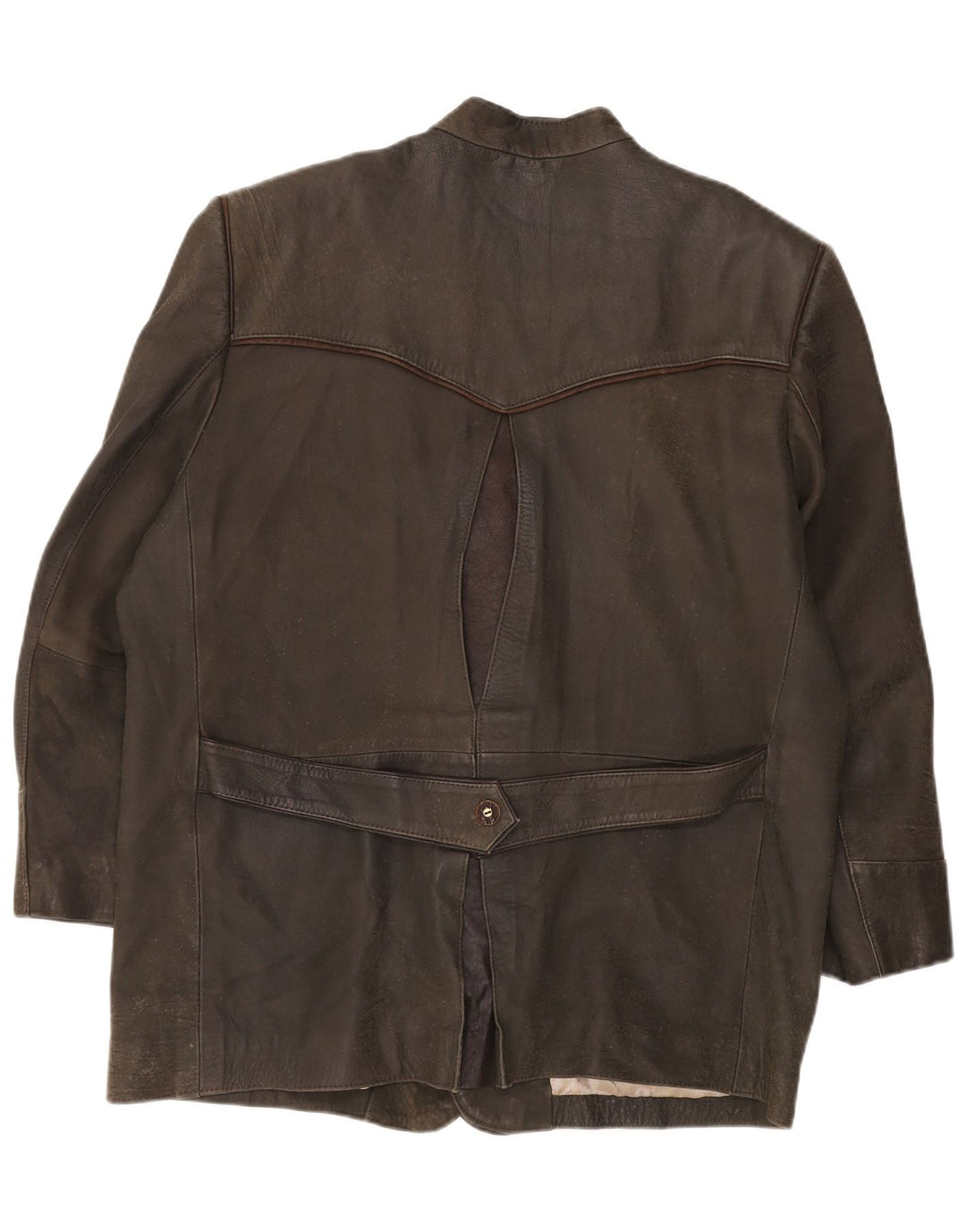 VINTAGE Veste en cuir homme IT 56 3XL Cuir kaki