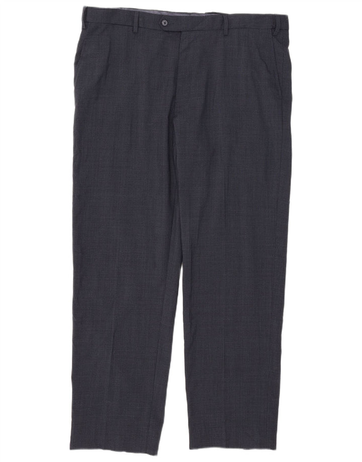 Marks & Spencer Pantalon de costume droit pour homme W40 L31 Bleu marine
