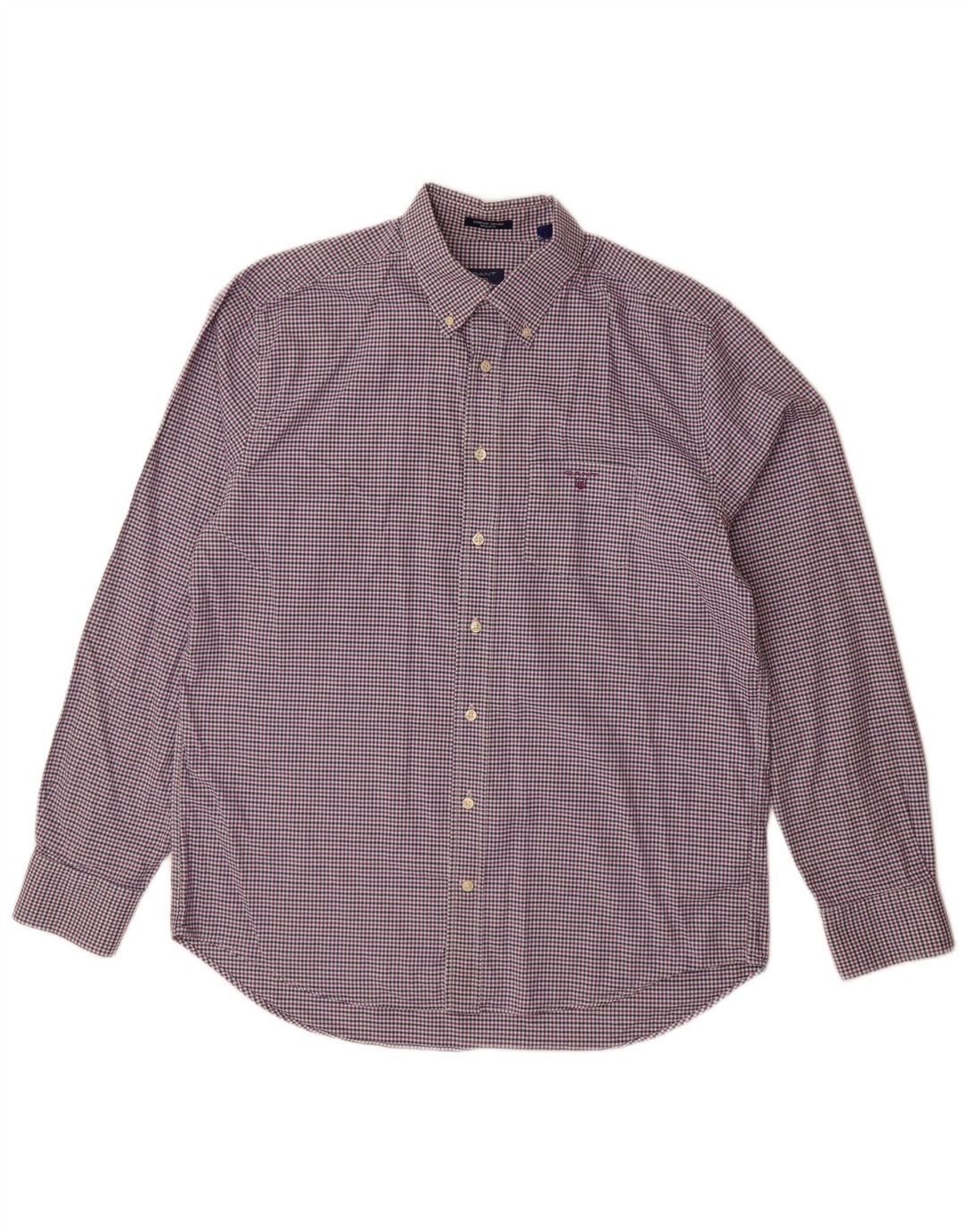 Gant Chemise Regular Fit XL Violet Vichy Coton Homme