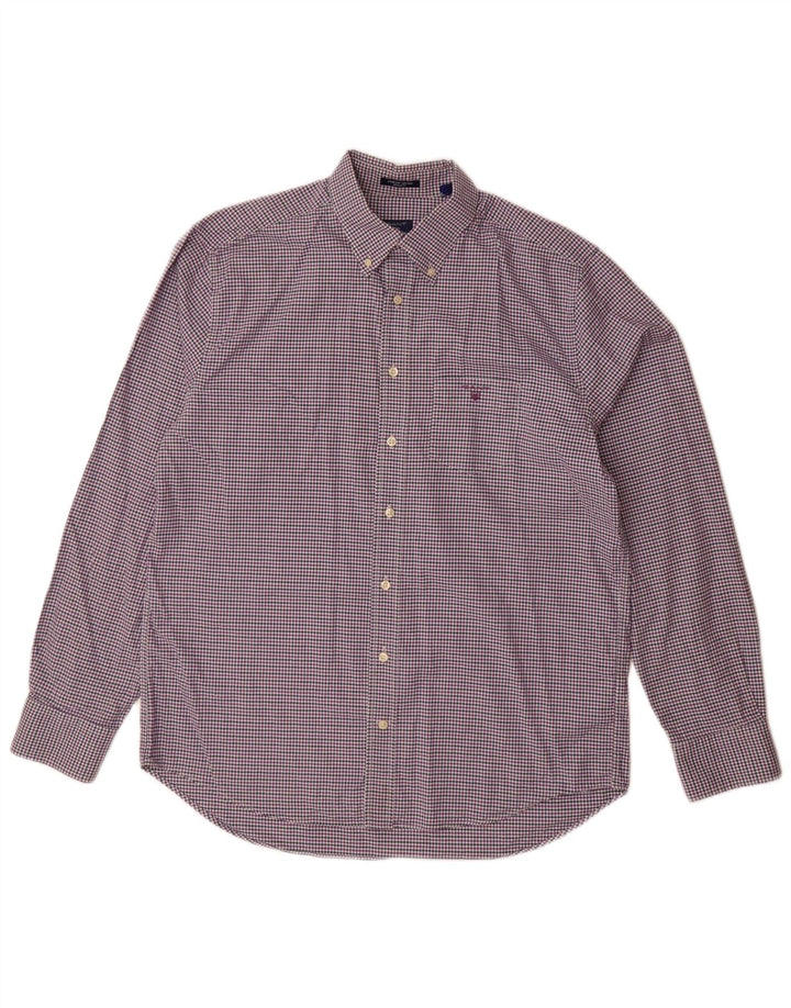 Gant Chemise Regular Fit XL Violet Vichy Coton Homme