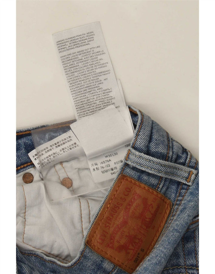 Levi's Jean Droit 501 Femme Bleu W30 L30 Coton Bleu