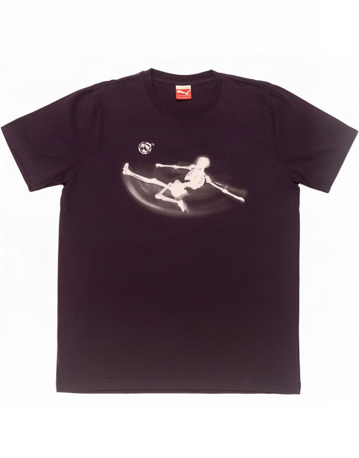 Puma T-Shirt Graphique Homme Bleu Marine Moyen Coton