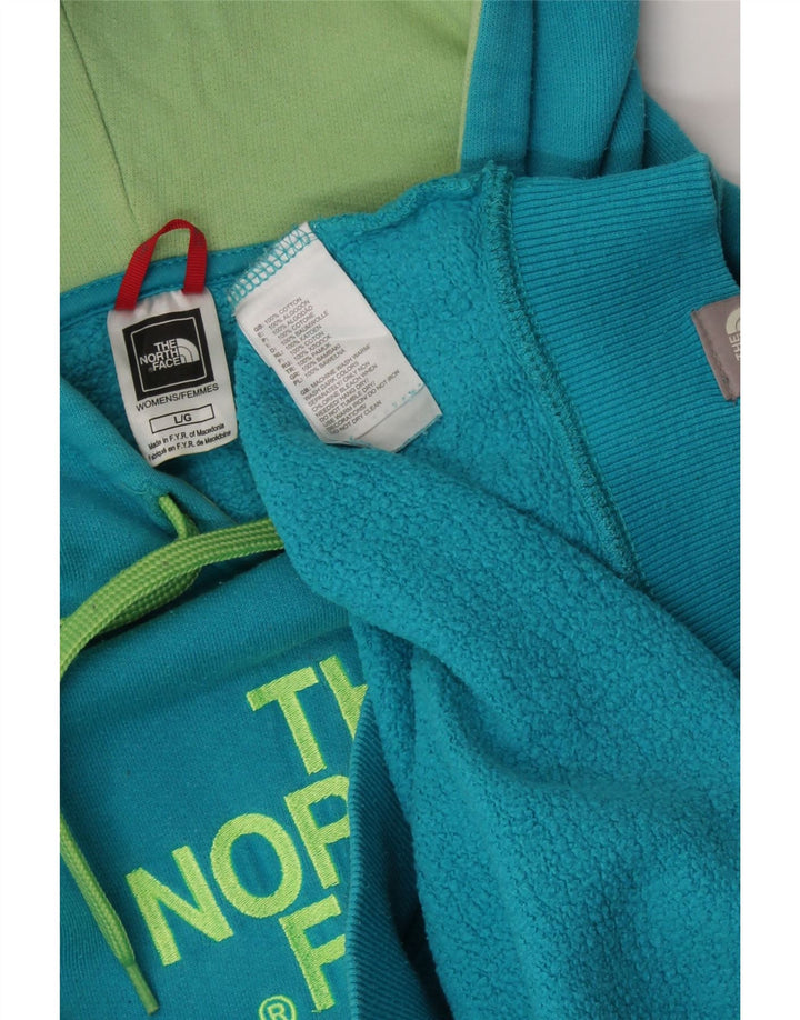 THE NORTH FACE Pull à capuche graphique pour femme UK 16 Grand coton bleu