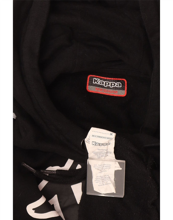 Kappa Pull à Capuche Graphique Homme Noir Moyen Coton