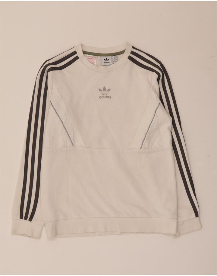 Adidas Sweat-Shirt Garçon 11-12 Ans Blanc Coton