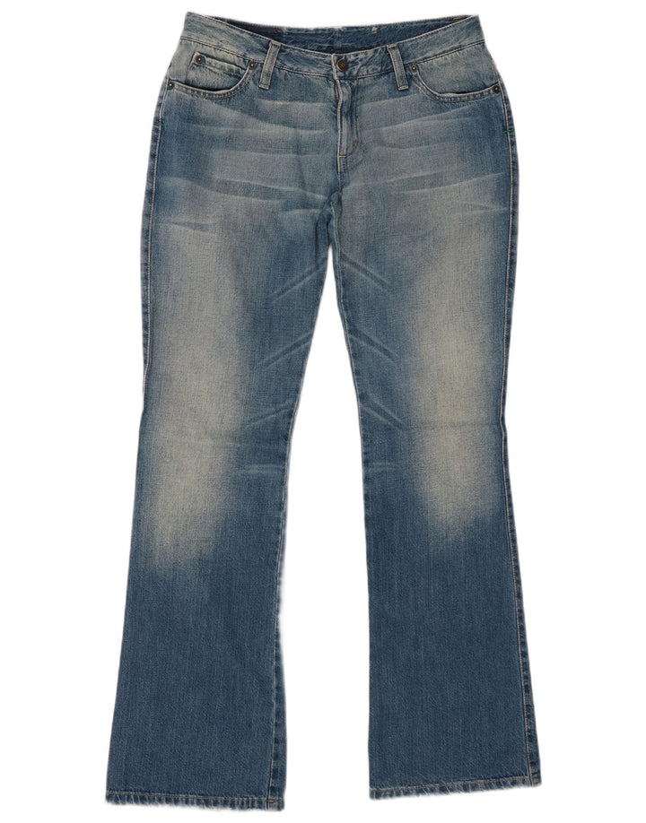 Benetton Jean Bootcut Femme IT 44 Medium W32 L32 Bleu Coton