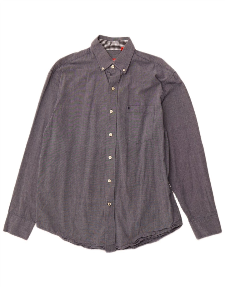 IZOD Chemise Homme Gris Moyen Coton