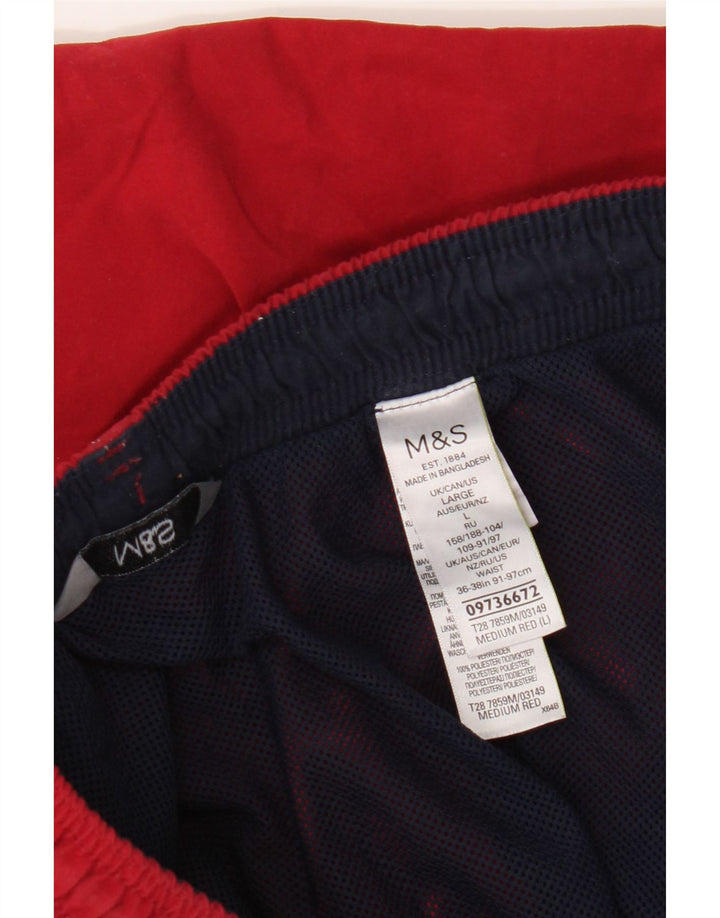 Marks & Spencer Short de bain homme grand rouge polyester