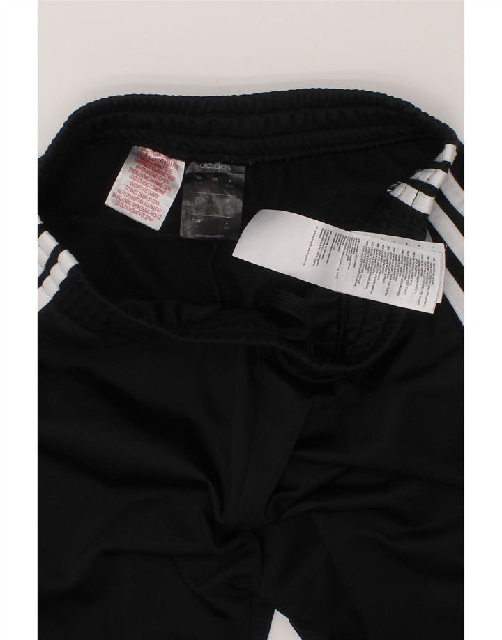 ADIDAS Girls Tracksuit Trousers 13-14 Years Black Polyester Vintage Adidas and Second-Hand Adidas from Messina Hembry 