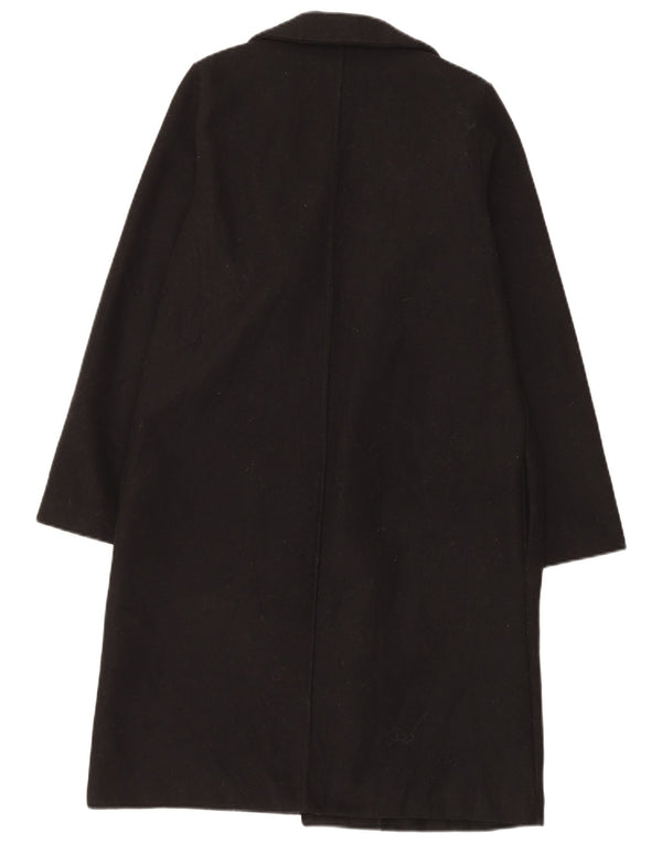 Zara Womens Open Overcoat UK 14 Moyen Noir