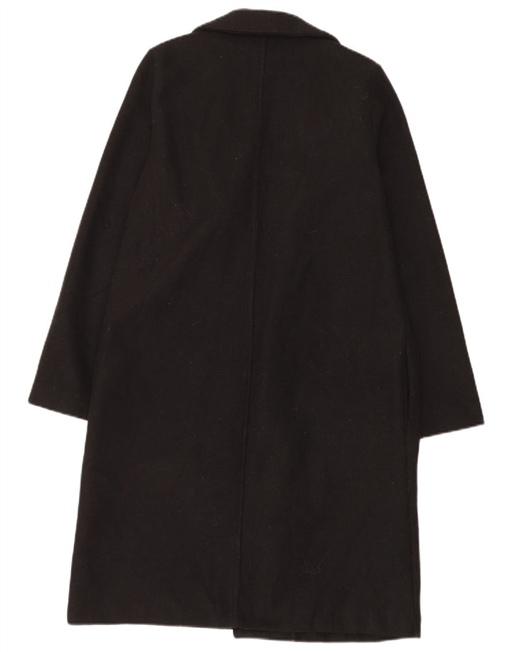Zara Womens Open Overcoat UK 14 Moyen Noir