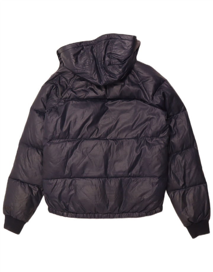 Sisley Veste matelassée à capuche pour homme UK 36 Small Bleu marine