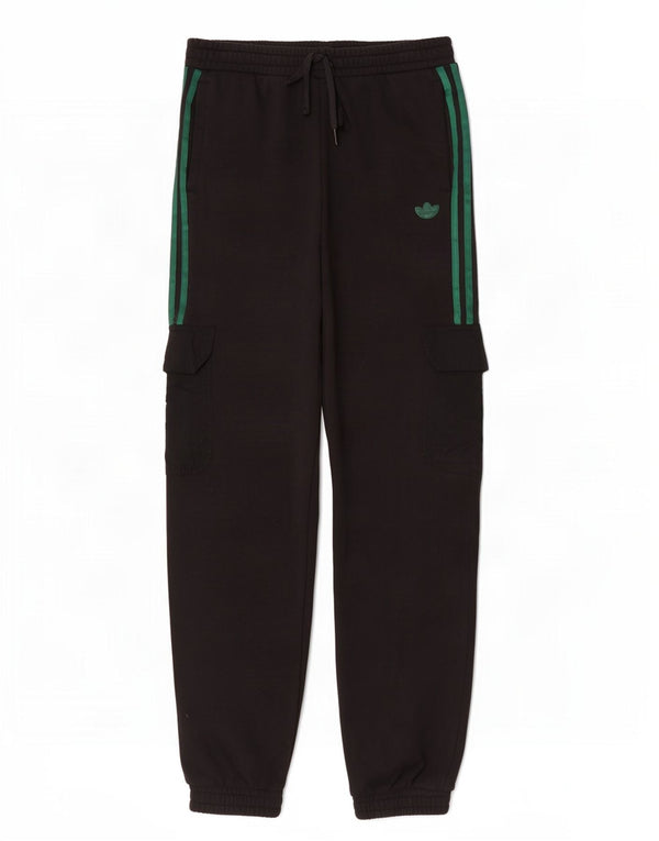 Adidas Pantalon de survêtement cargo pour femme en coton noir moyen UK 14