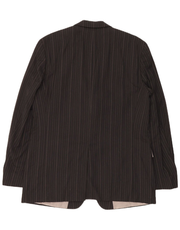 HUGO BOSS Veste blazer à 3 boutons pour homme EU 54 2XL Noir à fines rayures