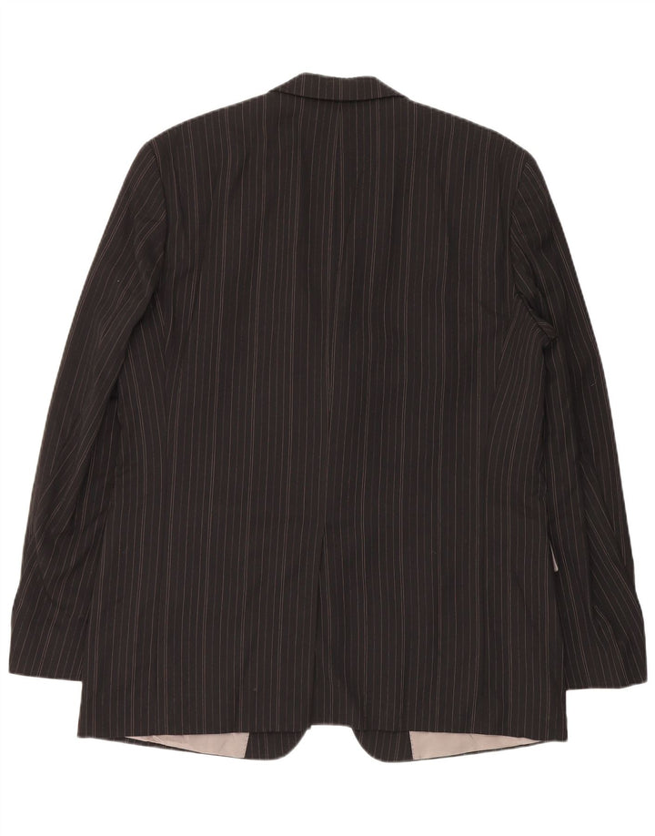 HUGO BOSS Veste blazer à 3 boutons pour homme EU 54 2XL Noir à fines rayures