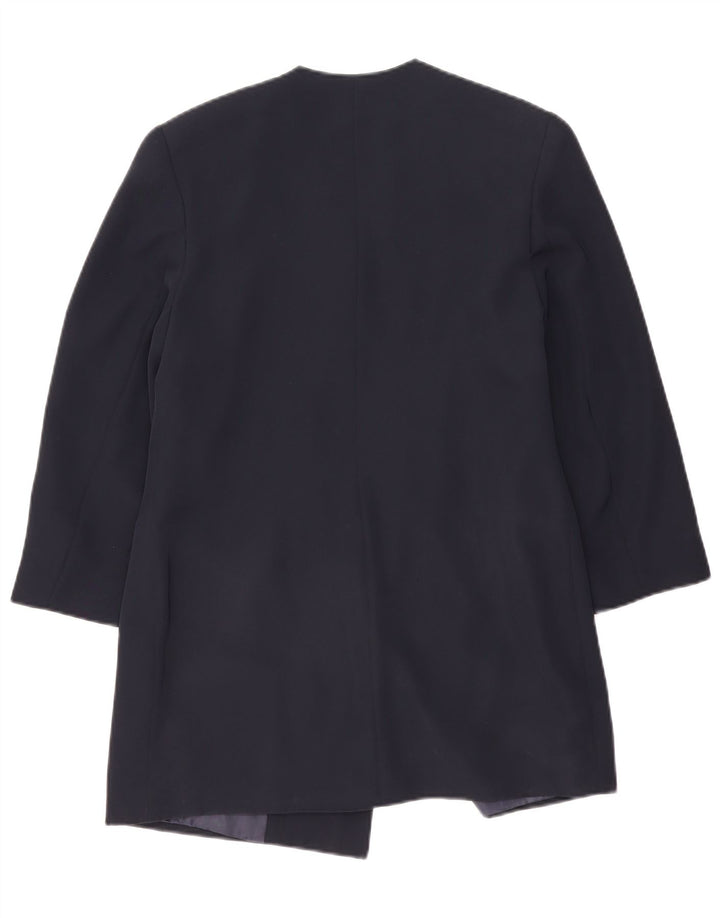 Lybido Manteau Croisé Femme IT 44 Bleu Marine Moyen Floral Polyester