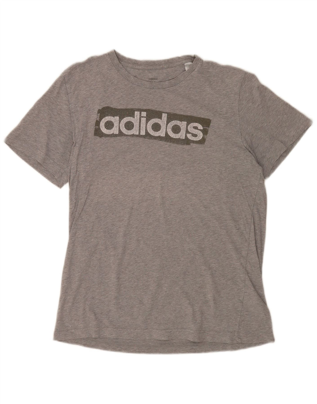 Adidas T-Shirt Graphique Homme Gris Moyen Coton