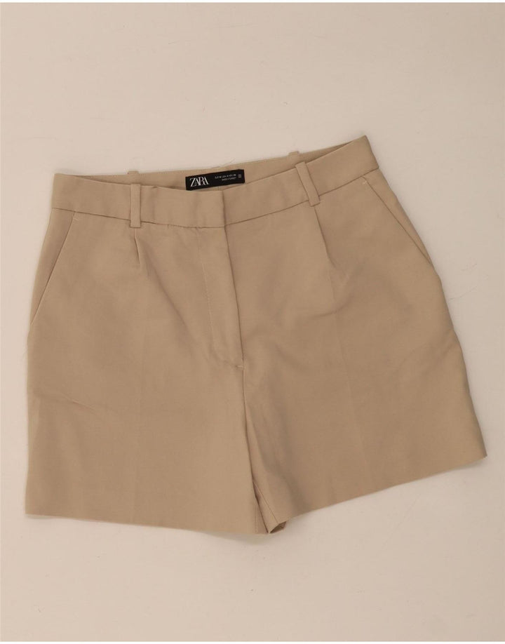 Zara Short décontracté pour femme moyen W30 en coton beige