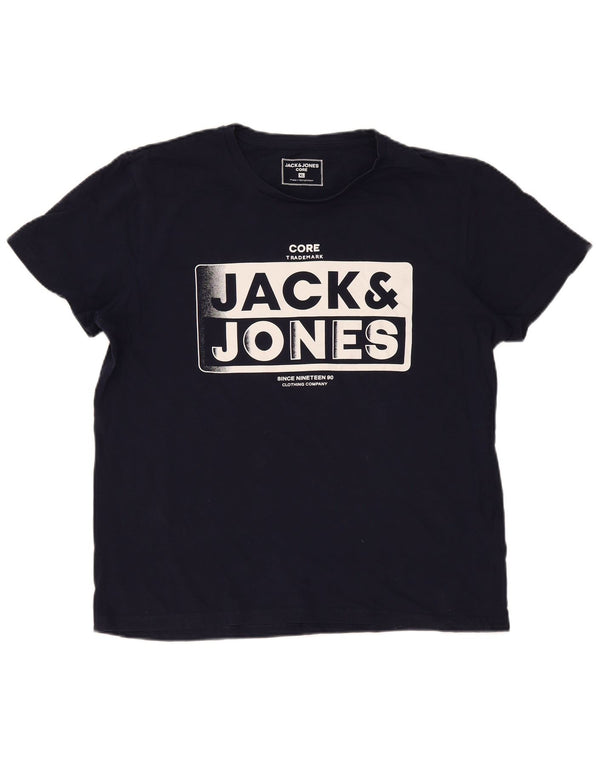 Jack & Jones T-Shirt Graphique Homme Bleu Marine XL Coton