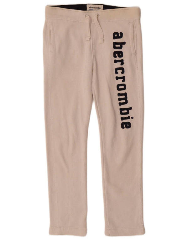 Abercrombie & Fitch Pantalon de survêtement pour garçon 13-14 ans Blanc moyen