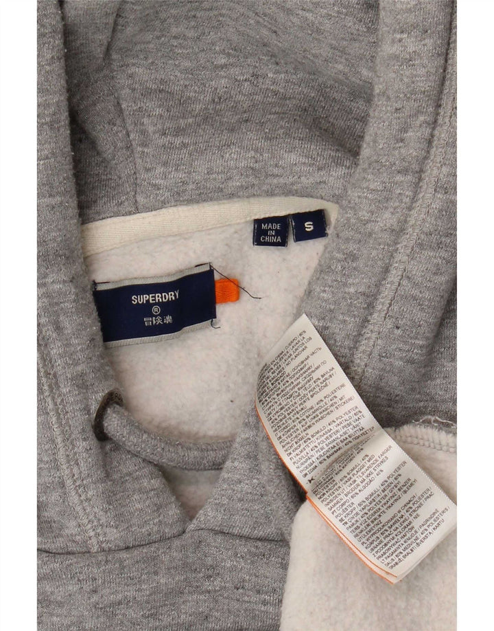 Superdry Pull à capuche pour homme en coton moucheté petit gris